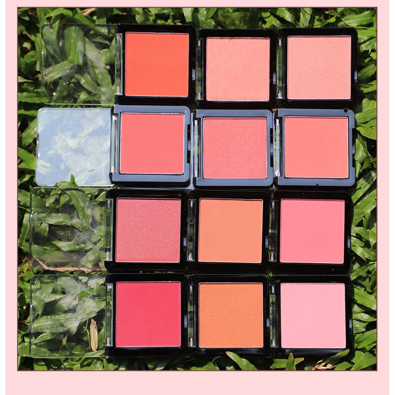 Blush Palette Manufacturer - Wholesale Square Container 12 Colors Cream Blush Single Shade Compact, Long Lasting, Private Label