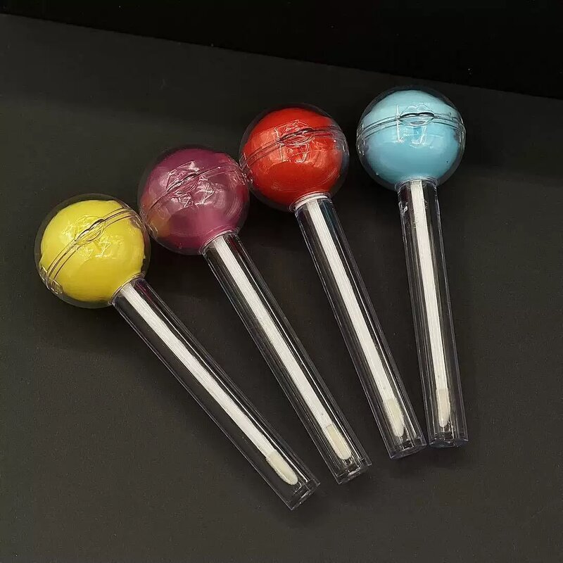 Lip Gloss Tube Manufacturer - 2.5ml/6g Cute Unique 2 N 1 Lollipop, Lip Balm Container, Custom logo