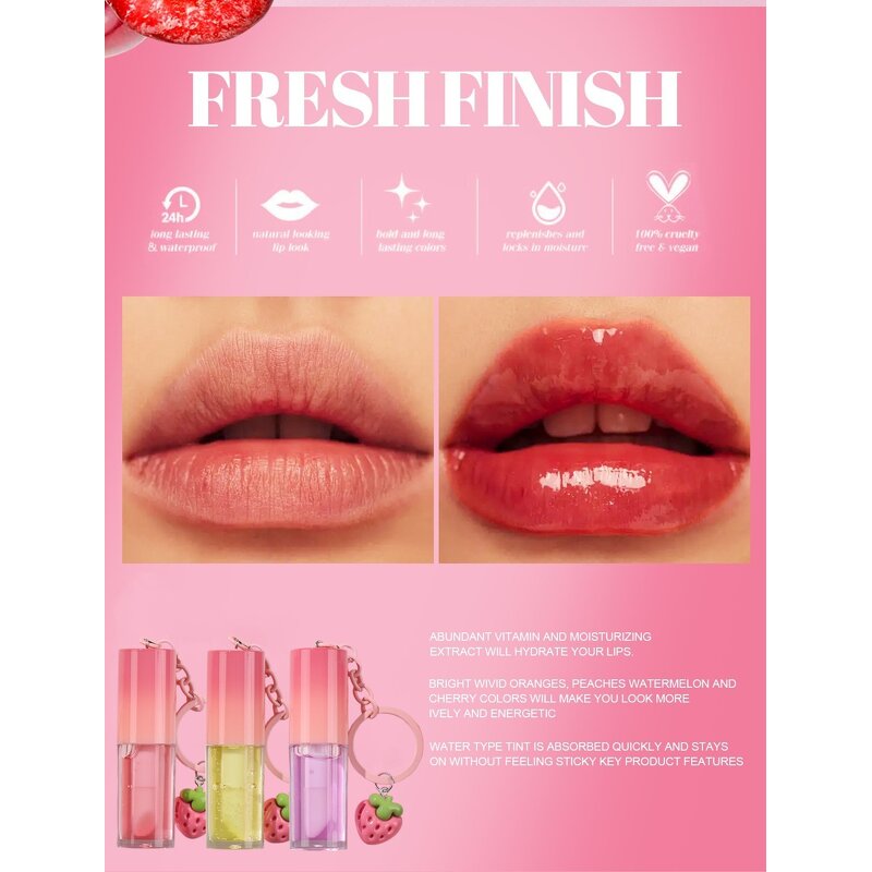 Lip Oil Manufacturer - Wholesale Manufacturers Strawberry Keychain, High Quality Vegan, Private Label Custom Logo