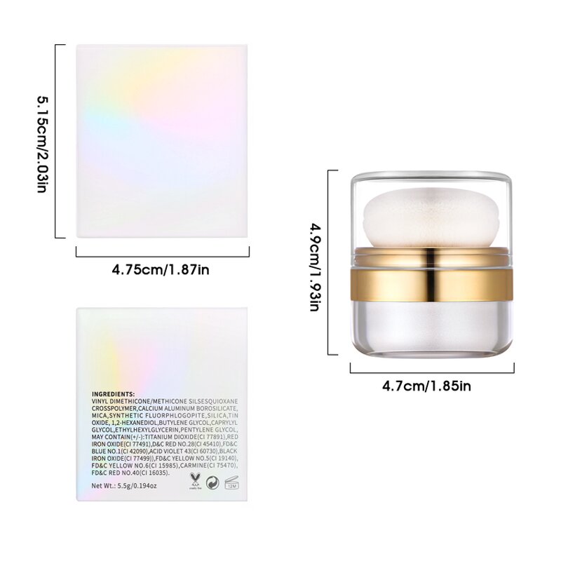 Highlighter Powder Manufacturer - Custom Logo, Fairy Sparkle Glitter Loose, Vegan Body Face Bronzer Brightening