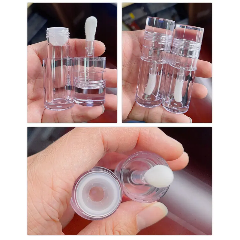 Lipgloss Tube Manufacturer - Private Label, 5.5ML Clear, Big Brush, Lip Oil Lipstick Container Wand