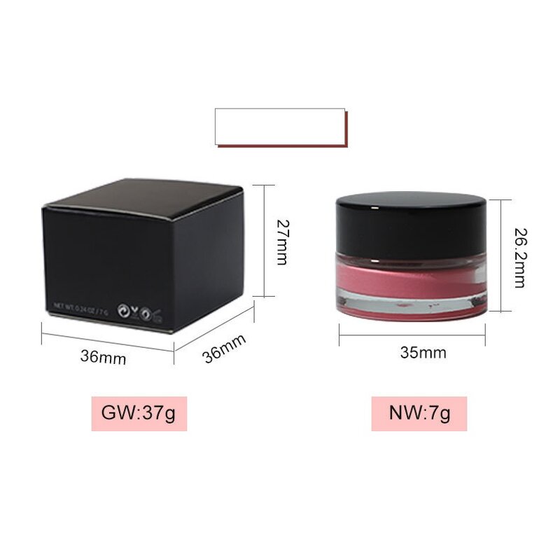 Blush Cream Manufacturer - Custom Your Logo Face Cosmetic, White Black Lid, 7 Colors High Pigmented Vegan