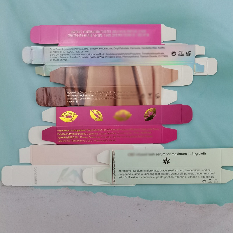 Cosmetic Packaging Box Manufacturer - Wholesale Custom Size and Logo Luxury Private Label Pink, Folding Paper, for Lipgloss Lipstick