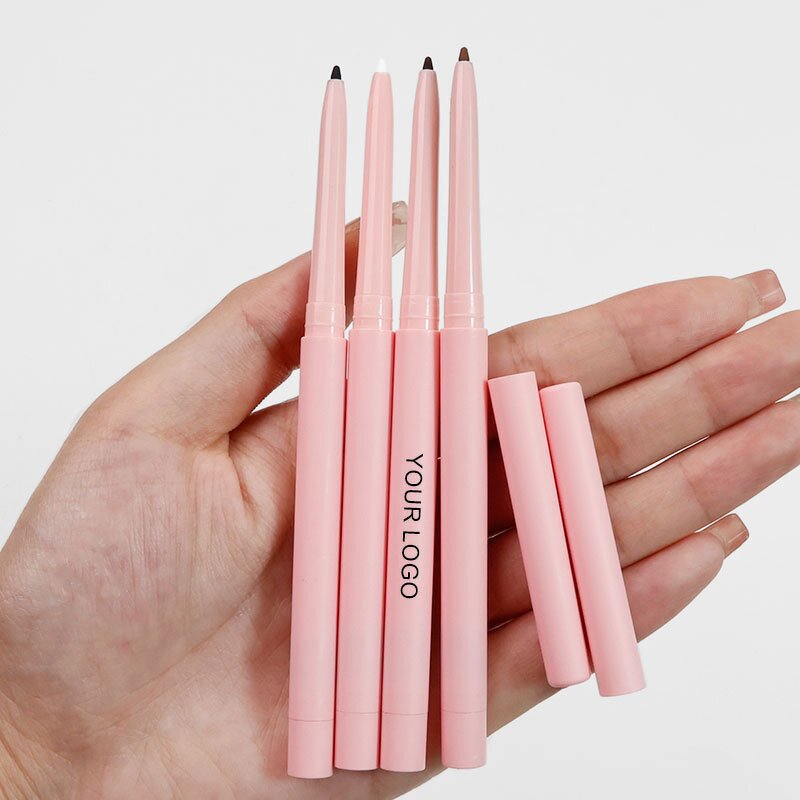 Eyeliner Pencil Manufacturer - Private Label Pink Tube, Waterproof High Pigment, Custom Logo Cream Matte Gel