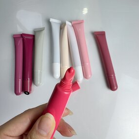 Squeeze Tubes Manufacturer - 10ml Stock Plastic Pink Empty, for Lip Gloss, Lip Balm, Eye Cream