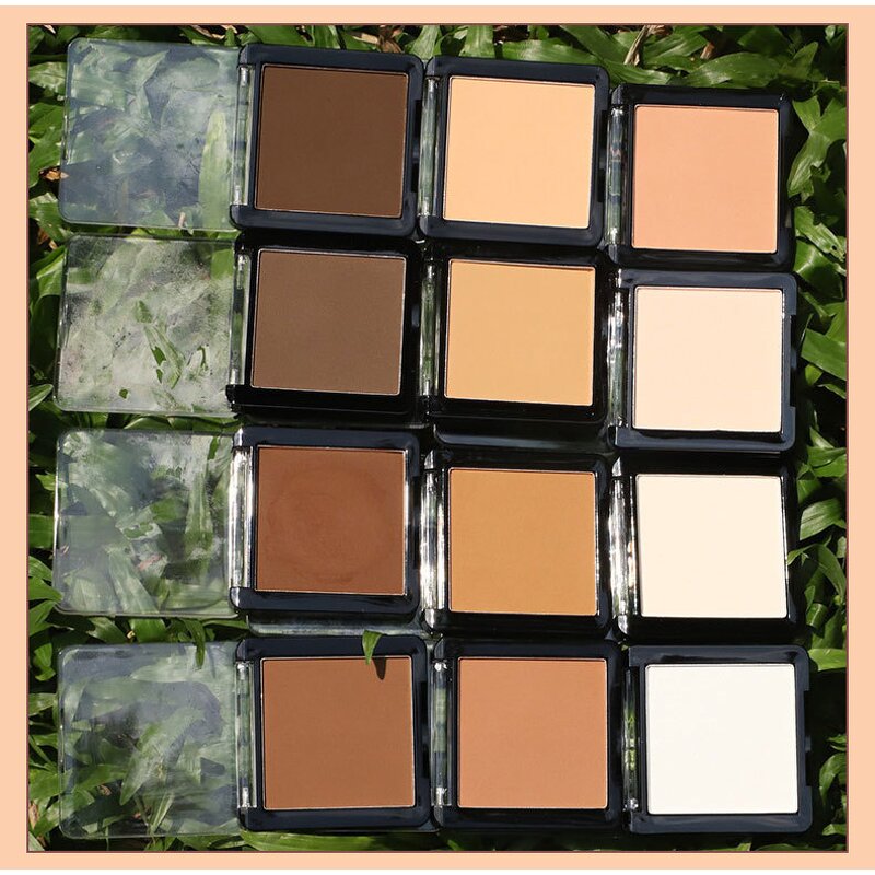 Pressed Powder Manufacturer - Custom Logo Cosmetics Vegan Cruelty Free, Waterproof Oil-Control 12 Colors Compact Face Setting