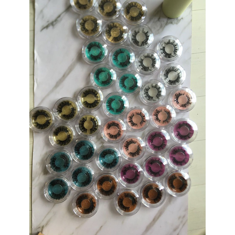 Eye Lash Manufacturer - 1 Pair 25mm Real Mink Eyelashes, 5D Length Curve Extensions