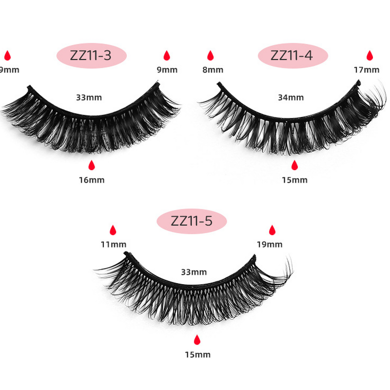 False Eyelashes Manufacturer - Private Label, No Glue Needed 3D Synthetic Strip, Natural Soft Reusable Self-Adhesive