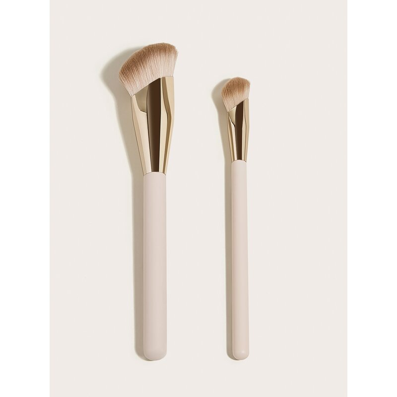 Makeup Brush Manufacturer - Triangle Curved Foundation Contour Brush, Vegan Single, Private Label