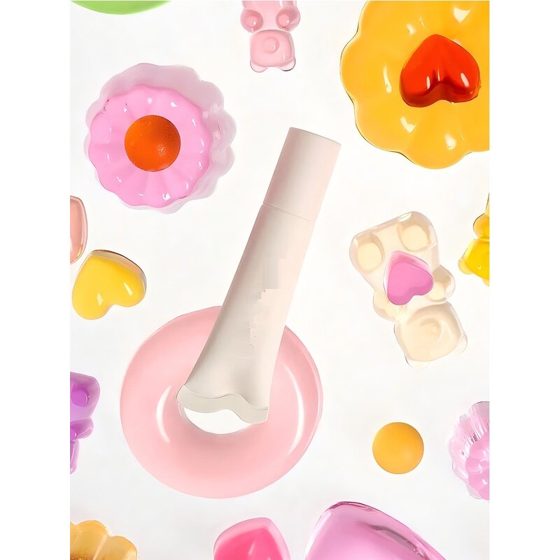 Cosmetic Packaging Manufacturer - Compostable 14ml Pink Empty Squeeze Tube, PCR, Crystal Head Wave Shaped, Custom Label