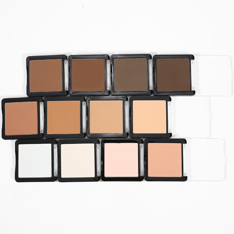 Pressed Powder Manufacturer - Custom Logo Cosmetics Vegan Cruelty Free, Waterproof Oil-Control 12 Colors Compact Face Setting