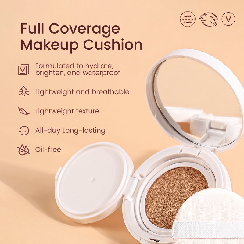 Air Cushion Concealer Manufacturer - High Quality Vegan, Matte Finish Cosmetic Foundation Pearl Mineral for Lightening, Private Label