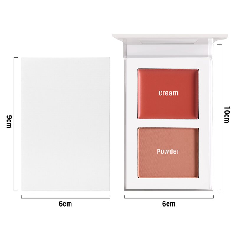 Blush Palette Manufacturer - Hot Selling 7 Colors Dual Shade Cream, Natural Finish Cream Powder