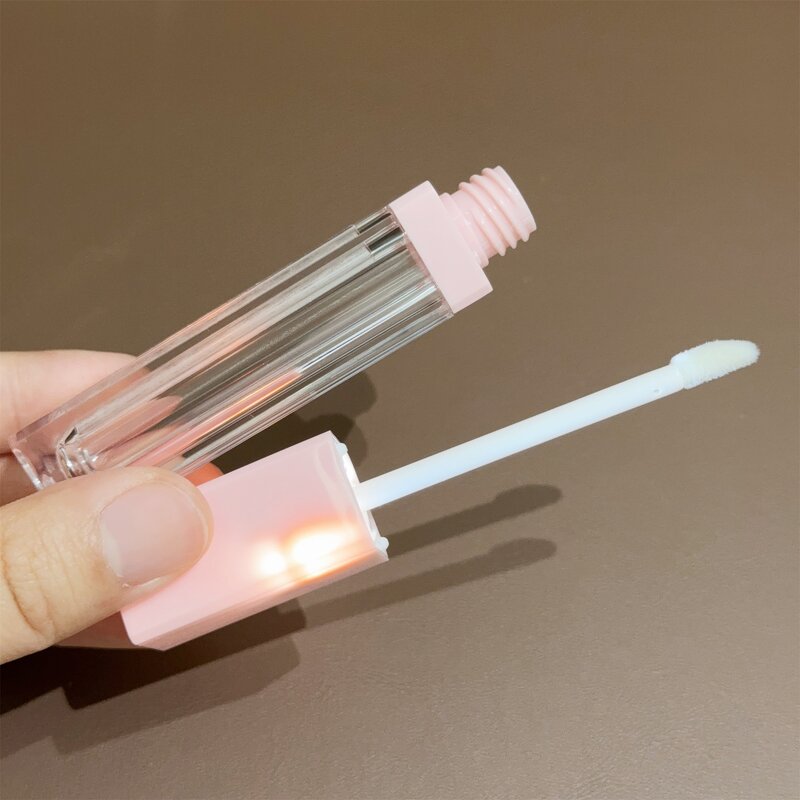Lip Gloss Tube Manufacturer - New Pink LED Mirror, with Brush, Empty Custom Logo Plastic Tube