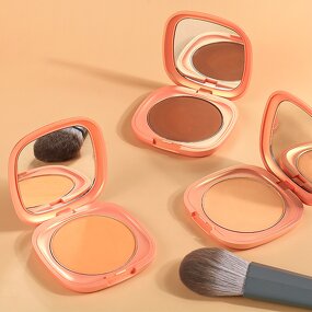 Face Powder Palette Manufacturer - High Quality Hot pink Package, Pressed Powder Matte Contour Setting, Private Label