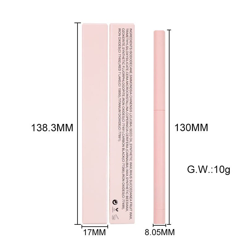 Eyeliner Pencil Manufacturer - Private Label Pink Tube, Waterproof High Pigment, Custom Logo Cream Matte Gel