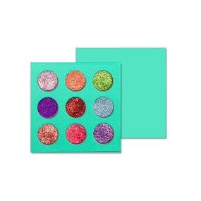 Eyeshadow Palette Manufacturer - DIY No logo Private Label, 9 Color Glitter, Paper Palette, High Pigment