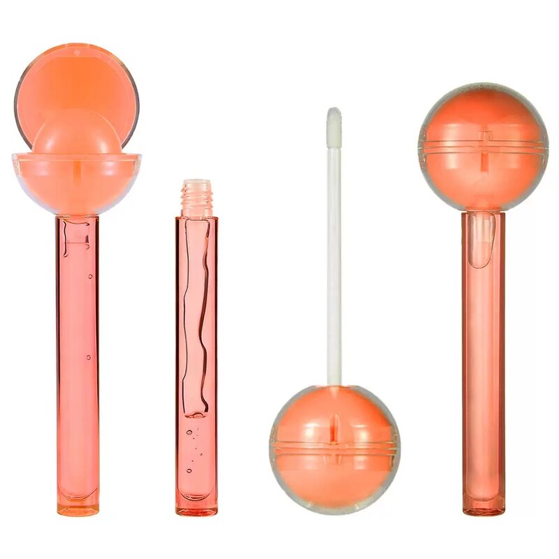 Lip Gloss Tube Manufacturer - 2.5ml/6g Cute Unique 2 N 1 Lollipop, Lip Balm Container, Custom logo