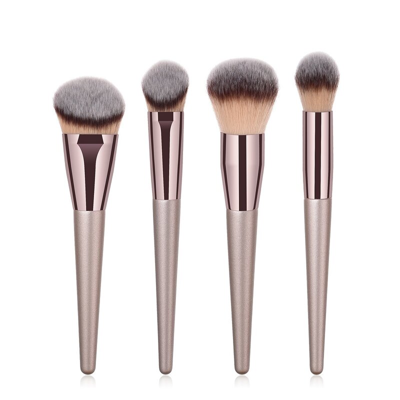 Makeup Brush Set Manufacturer - Pearly Color Synthetic Korean Brown, 4/9/10/14/20 Pcs, Custom Logo