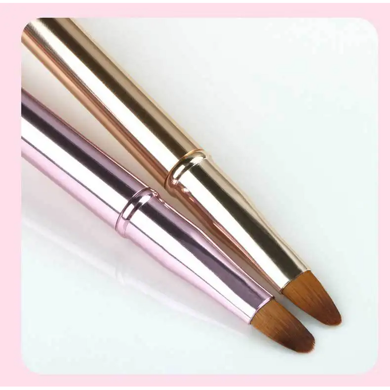 Lip Brush Manufacturer - Customized Logo, Mini Small Lip Gloss Balm Lipstick Applicator, Double Sided Retractable