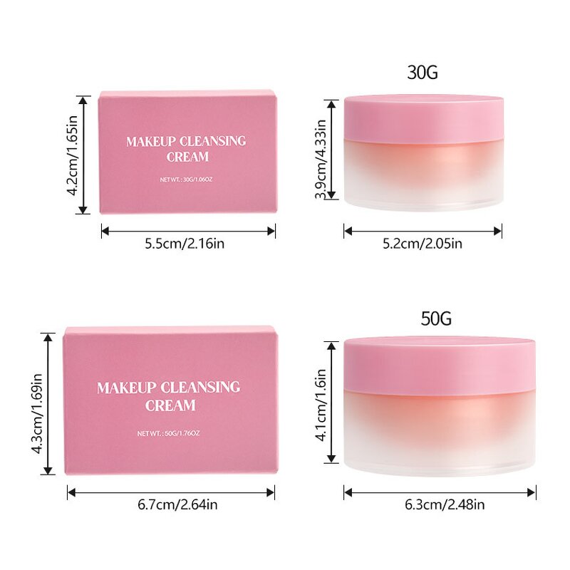 Makeup Remover Cream Manufacturer - Hot Selling 30g 50g Deep Cleansing, Grapefruit Gentle, for Face Eyes Lip