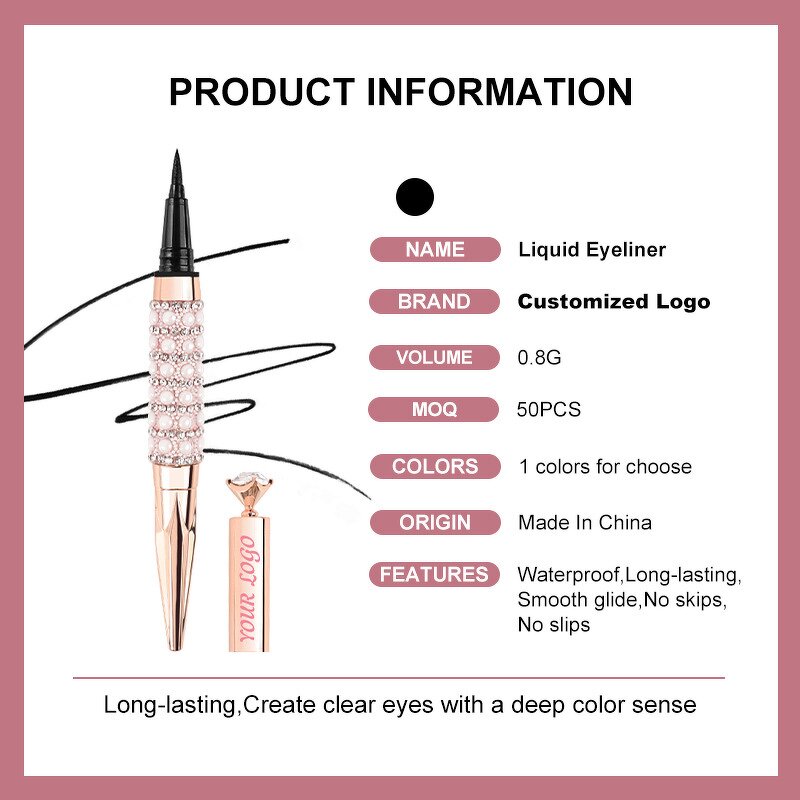 Eyeliner Pen Manufacturer - Luxury Diamond Pearl, Private Label, Long Lasting Waterproof Liquid