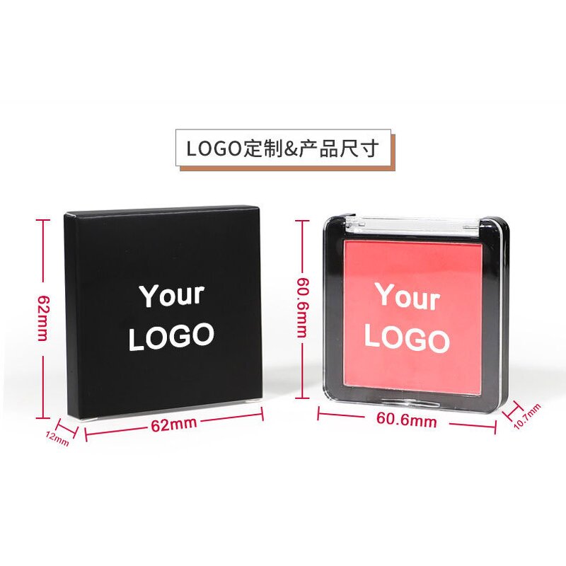 Blush Palette Manufacturer - Wholesale Square Container 12 Colors Cream Blush Single Shade Compact, Long Lasting, Private Label