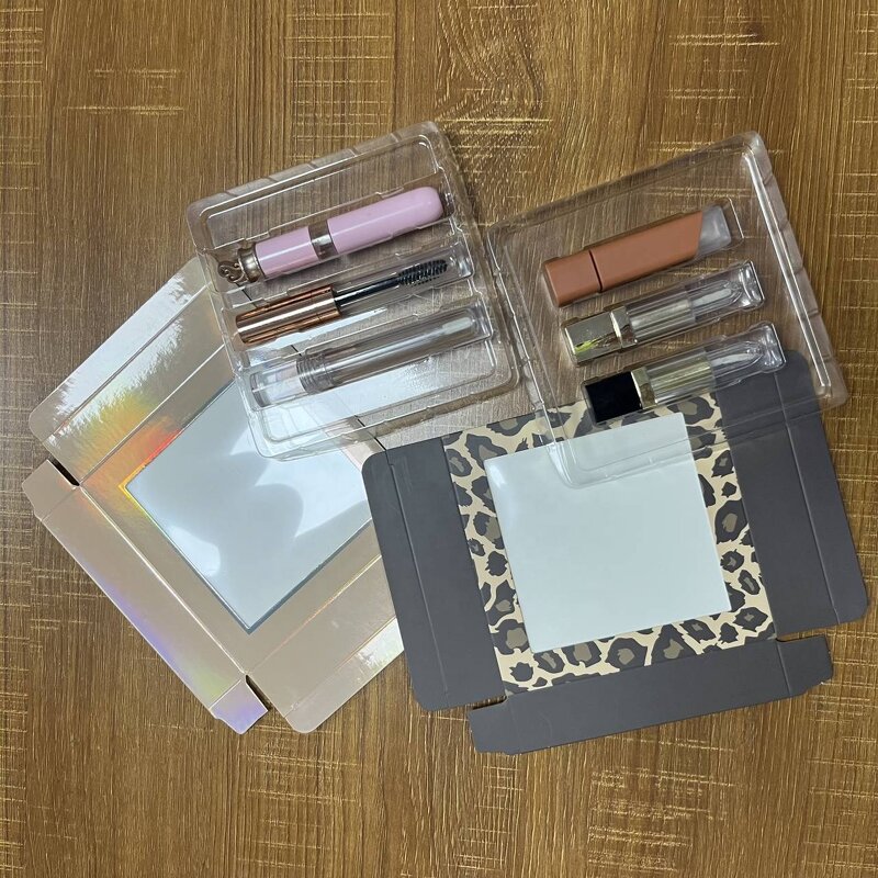 Lipgloss Set Box Manufacturer - Private Label Empty, Paper Box with Clear Window, for Liquid Lipstick Set