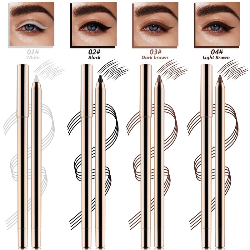 Eyeliner Pencil Manufacturer - Professional Vegan Long Lasting Natural, Private Label, Waterproof, 4 Colors in Box