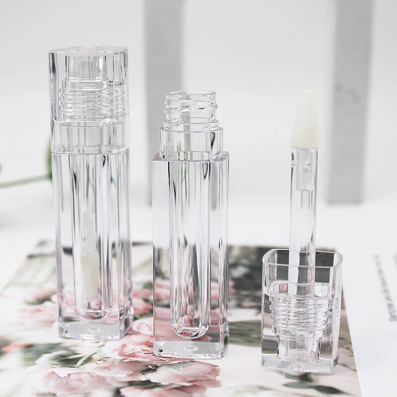 Lip Gloss Tube Packaging Manufacturer - Transparent, Doe Foot, Unique Large Brush, Chunky, In Stock Wholesale