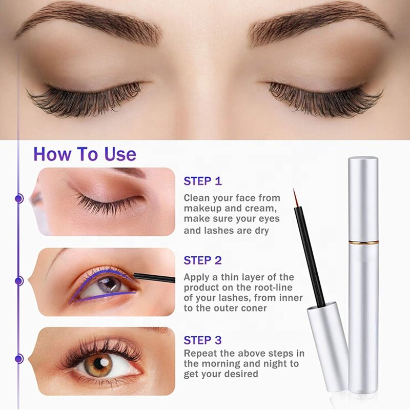 Eyelash Serum Manufacturer - Natural Custom Own Packaging, for Eyebrow & Lash Boost Growth, Private Label