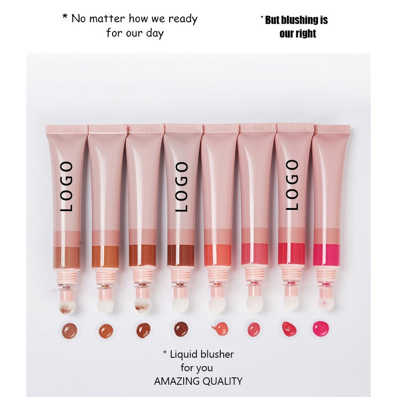 Liquid Blusher Manufacturer - Private Label Squeeze Tube, 4 Colors Blush & 4 Colors Contour, Long Lasting