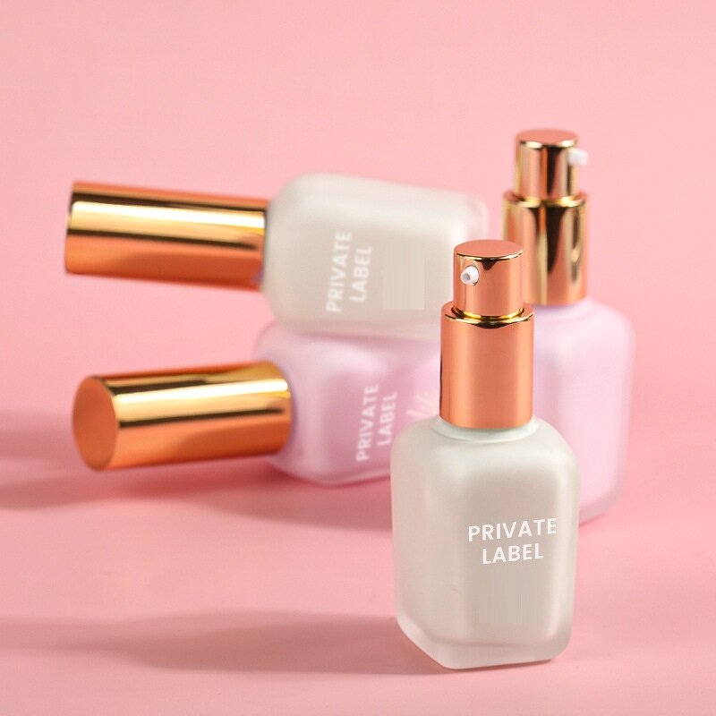 Makeup Primer Manufacturer - Wholesale Natural, SPF 35 PA ++ Square Bottle, Moisturizing Refreshing Purple Green Isolation