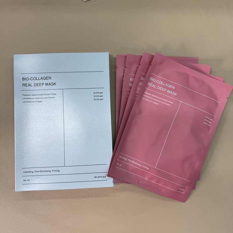 Sheet Mask Manufacturer - Professional Bio-Collagen, 34g*4pcs Travel Size Cream, Moisturizing Firming Whitening