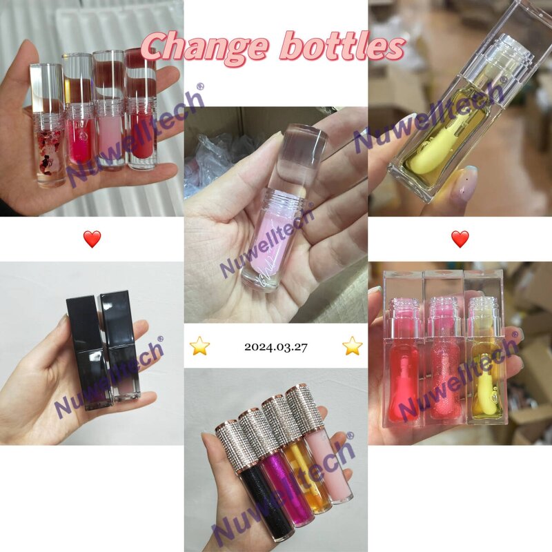 Lip Gloss Oil Manufacturer - NO LOGO, Waterproof and Oil-proof Vitamin E Shiny Color-changing, Private Label Lip Plumping