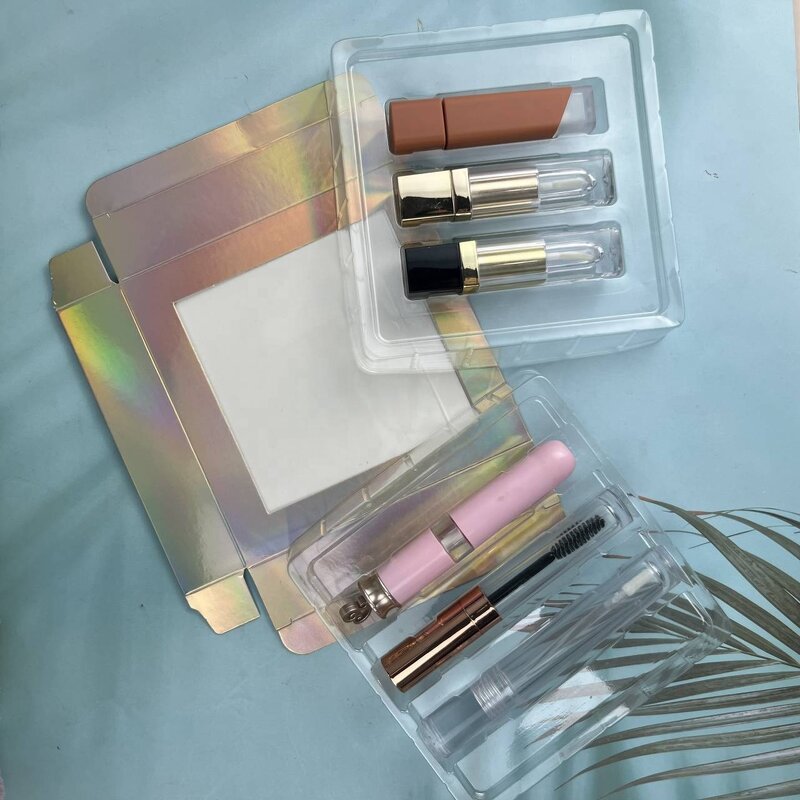 Lipgloss Set Box Manufacturer - Private Label Empty, Paper Box with Clear Window, for Liquid Lipstick Set