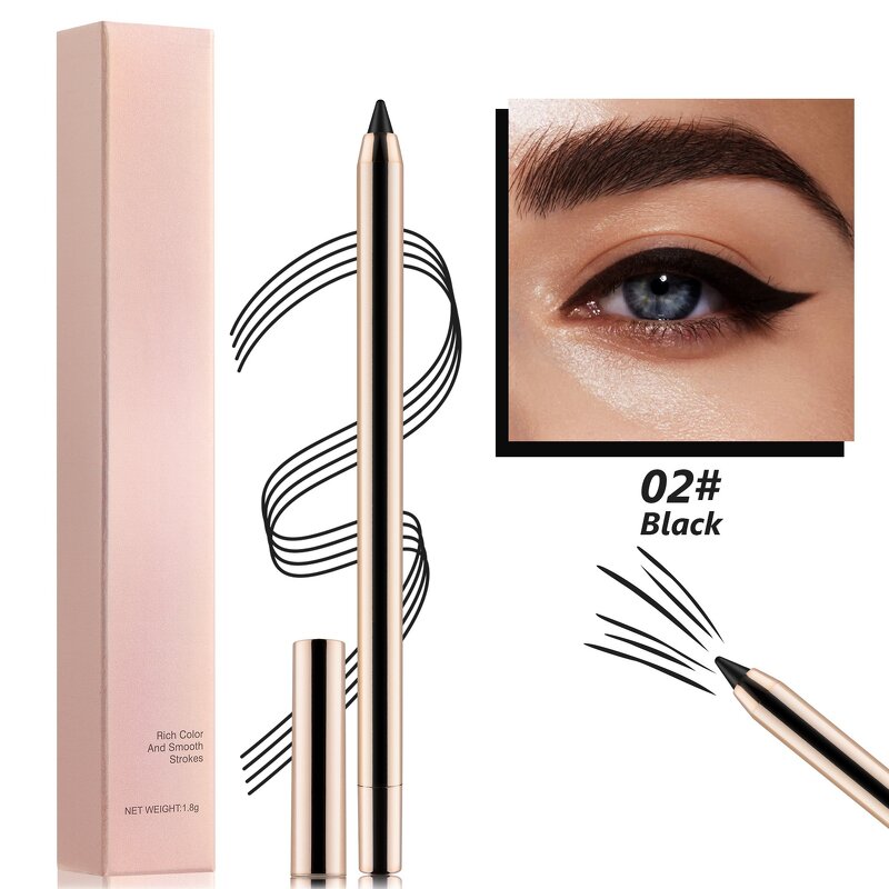 Eyeliner Pencil Manufacturer - Professional Vegan Long Lasting Natural, Private Label, Waterproof, 4 Colors in Box