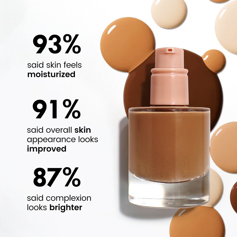 Foundation Manufacturer - No Logo 30ml Round Glass Bottle Cream, Waterproof Vegan Coverage Matte