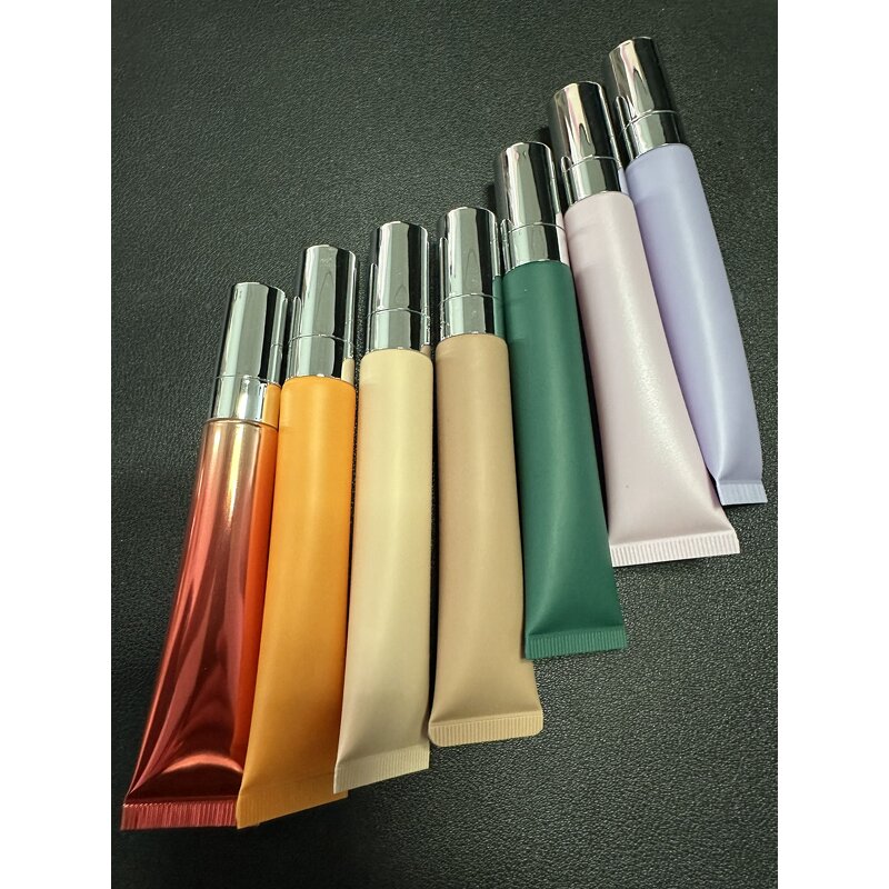 Cosmetic Packaging Manufacturer - Empty Lipoil Lip Gloss Tube, Zinc Alloy Applicator, PE Plastic, Custom