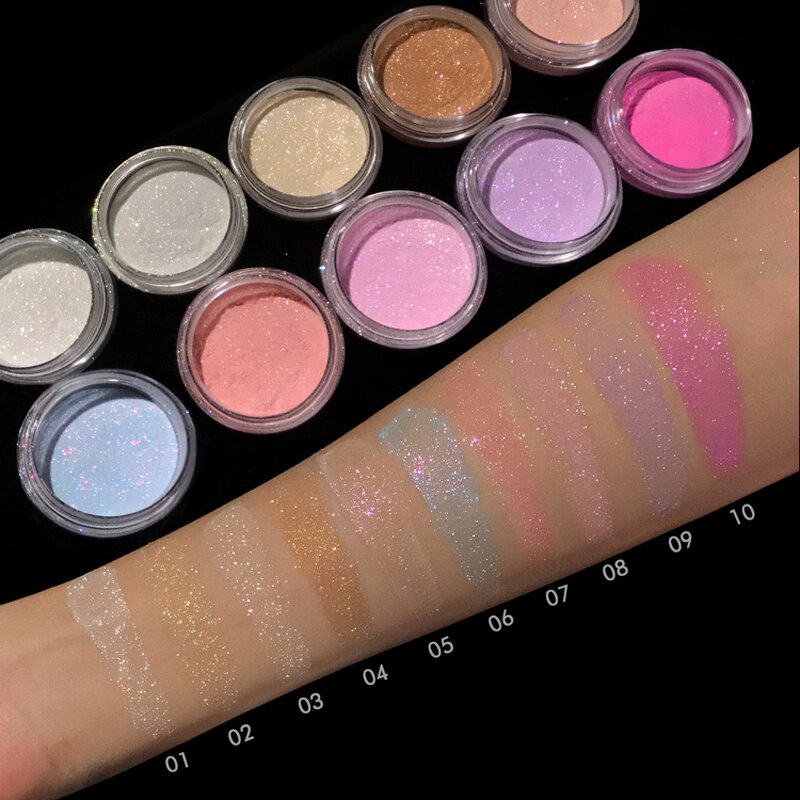 Highlighter Powder Manufacturer - Professional, High Pigment, 10 Color, Brighten Eye Makeup