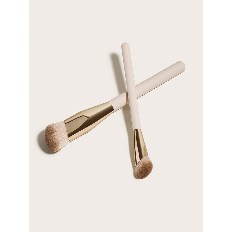 Makeup Brush Manufacturer - Triangle Curved Foundation Contour Brush, Vegan Single, Private Label