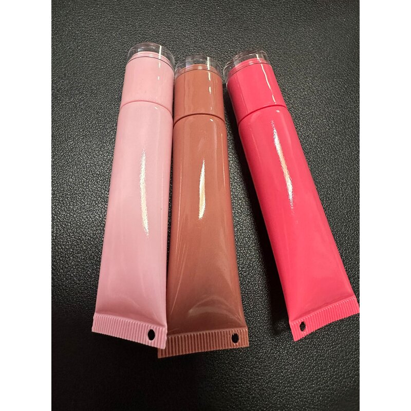 Cosmetic Tube Manufacturer - Portable 15ml Pink Empty, Screw Twist Cap Plastic Keychain Squeeze, Screen Printed Private Label