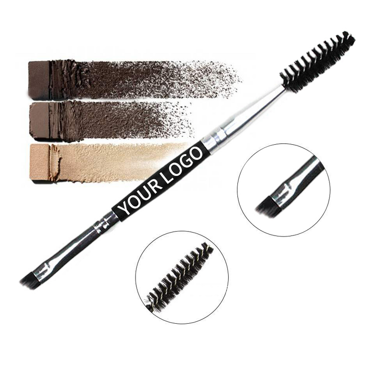 Makeup Brush Manufacturer - Wholesale Single, Wood Double Sided Dual Ended Angled Spoolies Brow Eyebrow Brush