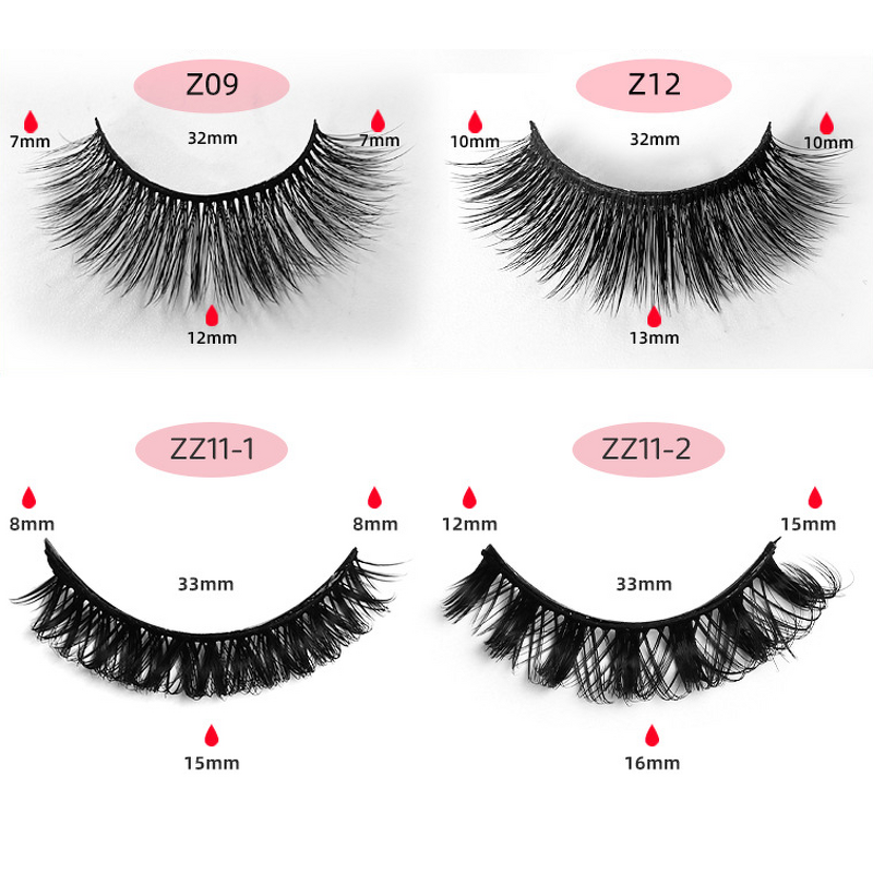 False Eyelashes Manufacturer - Private Label, No Glue Needed 3D Synthetic Strip, Natural Soft Reusable Self-Adhesive
