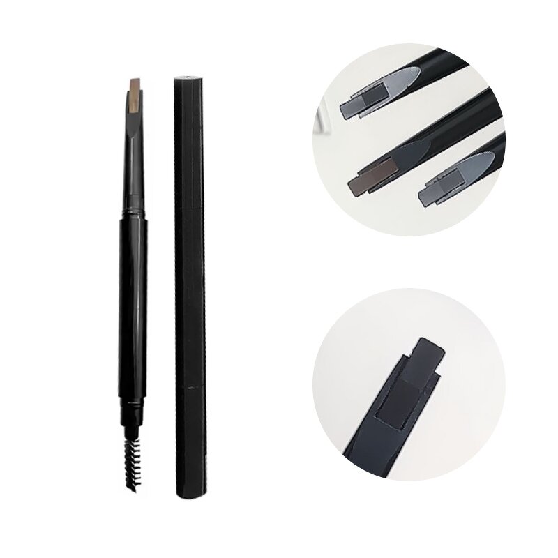 Eyebrow Pencil Manufacturer - 5 Colors Black, Vegan Waterproof 2 in 1, Private Label