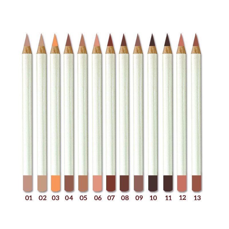 Lip Liner Manufacturer - 26 Colors, Vegan Wooden Pencil, Long Lasting Mineral Waterproof, White, Custom Logo