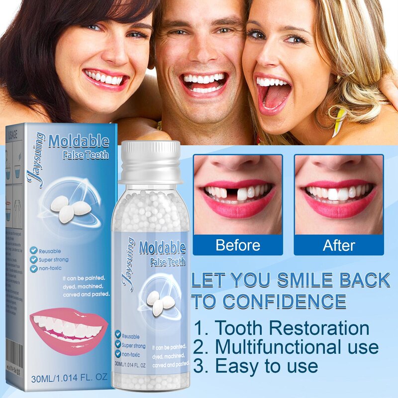 Dental Appliances Manufacturer - Jaysuing Wholesale Temporary Dental Restorations Diy Filled Dentures Plastic Oral Halloween