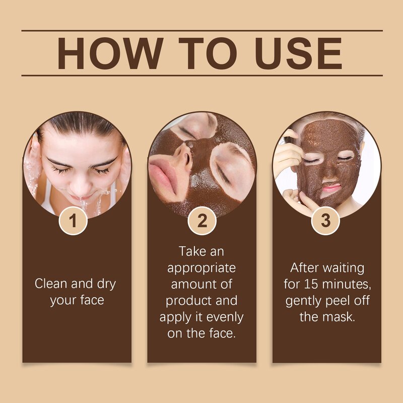 Peel-off Mask Manufacturer - OEM Chocolate Colour Nicotinamide Moisten Brighten Complexion Moisturizing Peel Off