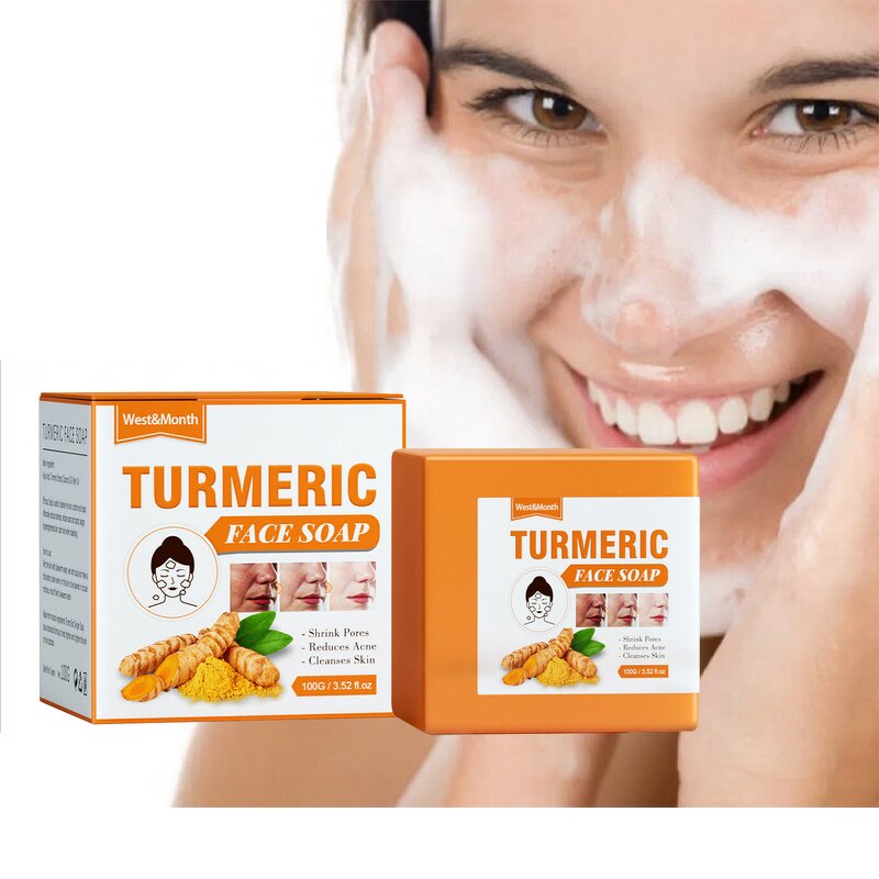 Turmeric Soap Manufacturer - New Arrival Natural Organic Face Cleansing Body Face Hand OEM Reduce Acne Handmade