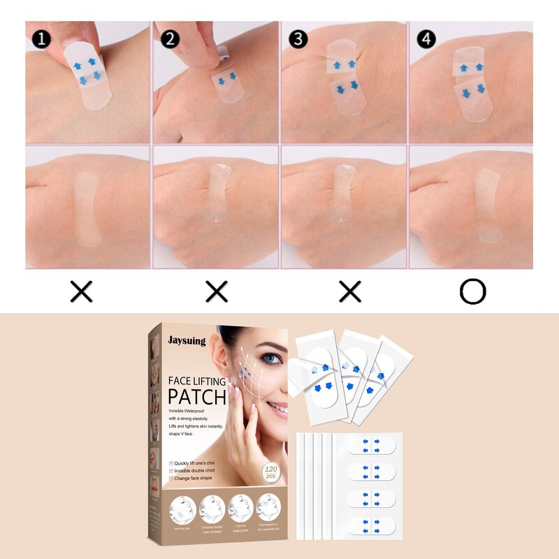 Face Lift Tape Manufacturer - Jaysuing 120pcs Invisible Lift Tighten Chin Face V-shaped Slimming